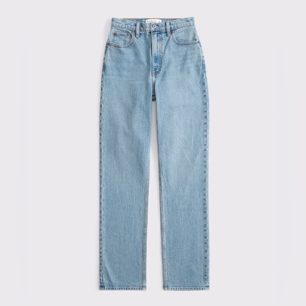 NWT Abercrombie & Fitch Light Blue High-Rise Jeans